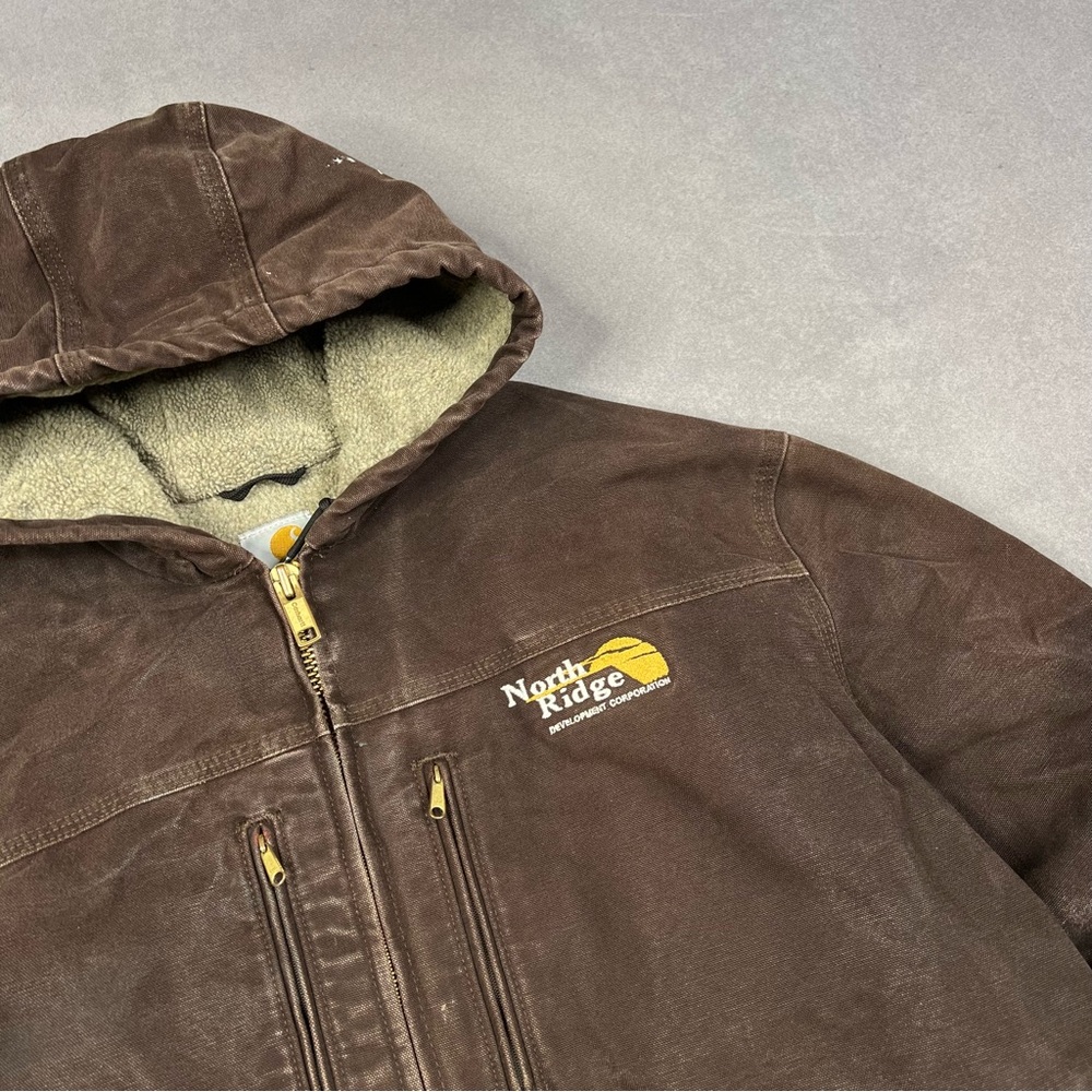 Carhartt Jacket Brown Work Wear - Picture 2 of 5